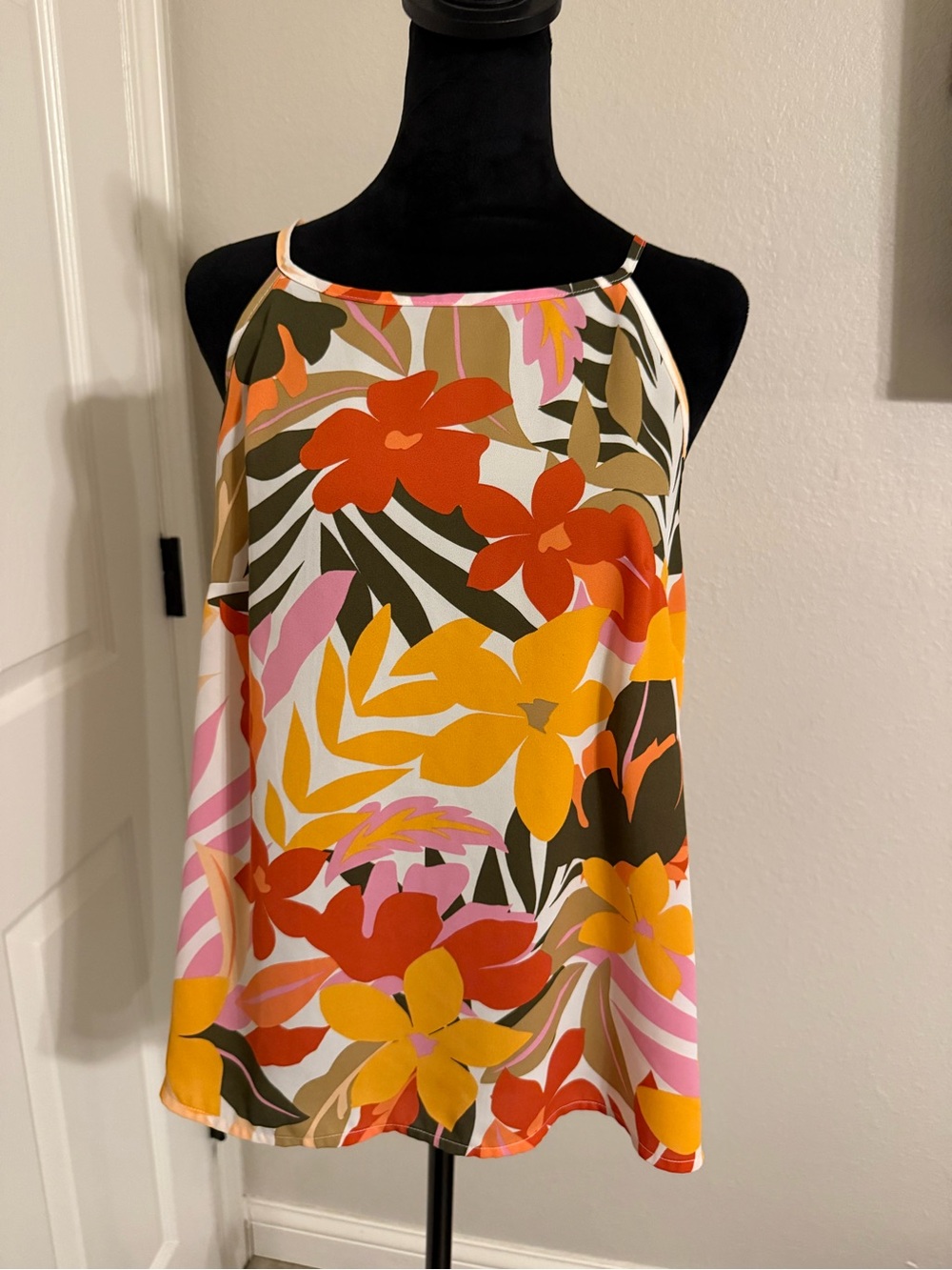 LOFT Multicolor Floral Halter Camisole